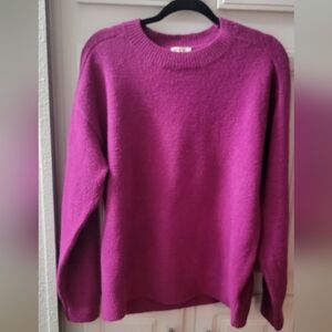 JODIFL Vibrant Magenta Crew Neck Sweater